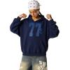 image:imageAelfric Eden 77 Print Pullover Hoodie Graphic Hoodies Y2k Loose Streetwear Hooded Sweatshirt UnisexNavy Blue