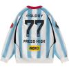image:imageAelfric Eden 77 Stripe Print Sweatshirt Crewneck Vintage Graphic Pullover Streetwear Unisex Long Sleeve Jersey Shirt TopsBlue