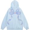 image:imageAelfric Eden Womens Graphic Hoodies Blurring Bow Star Pullover Hoodie Unisex Oversized Y2K Cute Hooded SweatshirtBlue