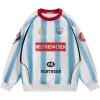 image:imageAelfric Eden 77 Stripe Print Sweatshirt Crewneck Vintage Graphic Pullover Streetwear Unisex Long Sleeve Jersey Shirt TopsBlue