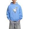 image:imageAelfric Eden Embroidery Duck Pullover Hoodie Women Graphic Print Hooded Sweatshirt Unisex Oversized Casual Street Y2K TopsBlue