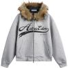 image:imageAelfric Eden Faux Fur Collar Boxy Zip Up Hoodie Y2K Couple Hooded Sweatshirt Retro Streetwear JacketGrey