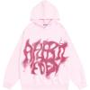 image:imageAelfric Eden Graphic Hoodies Abstract Print Washed Hoodie Long Sleeve Acid Washed Hooded Sweatshirts Trendy Y2k TopsPink