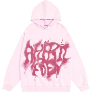 image:imageAelfric Eden Graphic Hoodies Abstract Print Washed Hoodie Long Sleeve Acid Washed Hooded Sweatshirts Trendy Y2k TopsPink