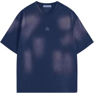 image:imageAelfric Eden Unisex Oversized Color Block Tshirts Men Vintage Washed Tees Cotton Casual Short Sleeve TopsBlue