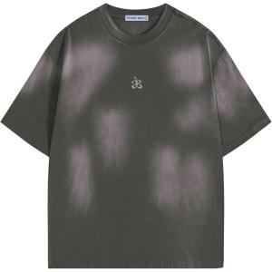 image:imageAelfric Eden Unisex Oversized Color Block Tshirts Men Vintage Washed Tees Cotton Casual Short Sleeve TopsGrey