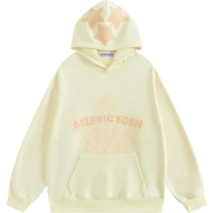 image:imageAelfric Eden Womens Oversized Hoodies Beading Star Graphic Hoodie Pullover Unisex Y2K Hooded SweatshirtYellow