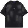 image:imageAelfric Eden Unisex Oversized Color Block Tshirts Men Vintage Washed Tees Cotton Casual Short Sleeve TopsBlack