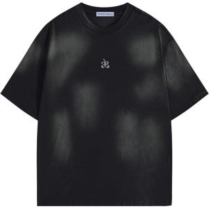 image:imageAelfric Eden Unisex Oversized Color Block Tshirts Men Vintage Washed Tees Cotton Casual Short Sleeve TopsBlack