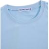 image:imageAelfric Eden Cropped T Shirts for Women Boxy Tee Roll Hem Solid Basic Crop Tops Crewneck Short Sleeve TeesLight Blue