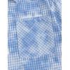image:imageAelfric Eden Mens Cropped Boxy Button Down Plaid Shirts Washed Polo Tee Short Sleeve Casual Vintage T ShirtsBlue