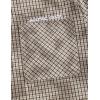 image:imageAelfric Eden Mens Cropped Boxy Button Down Plaid Shirts Washed Polo Tee Short Sleeve Casual Vintage T ShirtsBrown