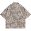 image:imageAelfric Eden Mens Cropped Boxy Button Down Plaid Shirts Washed Polo Tee Short Sleeve Casual Vintage T ShirtsBrown