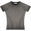 image:imageAelfric Eden Womens Basic T Shirts Summer Tops 2026 Crop Short Sleeve Slim Fit Tee Gradient Color Acid Wash Gym WorkoutBlack