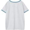 image:imageAelfric Eden Womens Jersey Tshirts Letter Printed Tees V Neck Mesh Short Sleeve Y2k Summer Casual Tops ClothesWhite Blue