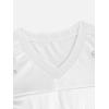 image:imageAelfric Eden Womens Number Lace Jersey Tops Graphic Short Sleeve V Neck Tees Oversized TShirt TopsWhite