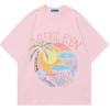 image:imageAelfric Eden Grahpic Tees Unisex Graffiti Sunset Print Tshirts Casual Summer Short Sleeve Shirt Cotton Cute TopPink