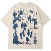 image:imageAelfric Eden Mens Oversized T Shirts Tees Distorted Portrait Print Crew Neck Cotton Tops Streetwear Casual Shirt