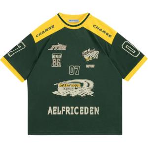 image:imageAelfric Eden 90s Oversized T Shirts Unisex Graphic Jersey Printed Casual Tees Streetwear Vintage Summer Top TshirtGreen Yellow