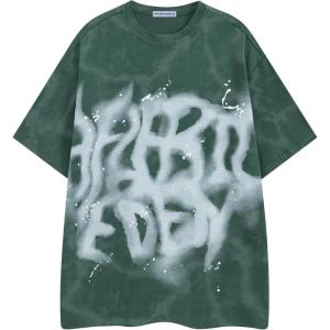 image:imageAelfric Eden Mens Graphic Tee Shirts Oversized Baggy Loose Cotton TShirt Streetwear Casual Summer Y2k ShirtGreen