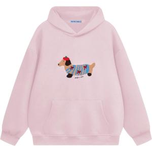 image:imageAelfric Eden Cartoon Dog Hoodie Couple Hooded Sweatshirt Long Sleeve Pullover Oversized Hoodies 2026 OutfitsPink