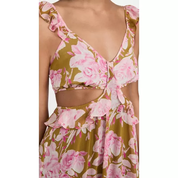 LIKELY Womens Katerina DressOlive Oil Pink