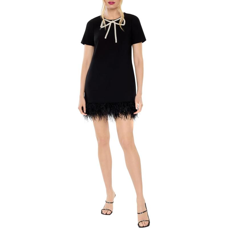 imageLIKELY Womens Marullo Dress with Jewel BowBlack