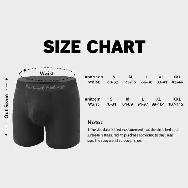 Natural Feelings Athletic Mens Underwear Boxer Briefs for Men pack 24 Pack S M L XL XXLH Modal PatternGrayBlack