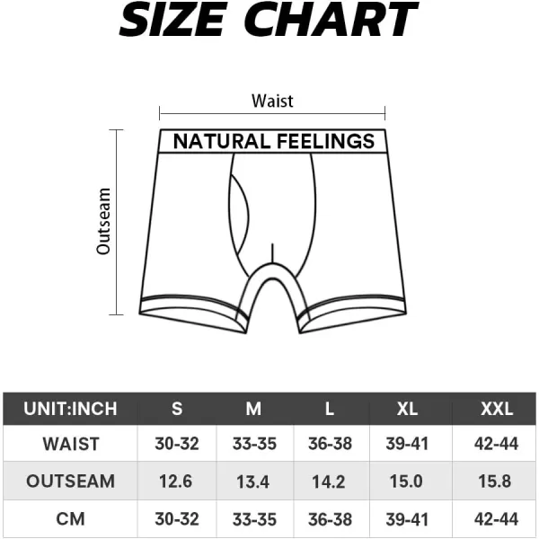 Natural Feelings Boxer Briefs Mens Underwear Men Pack Soft Cotton Open Fly UnderwearE2 Black