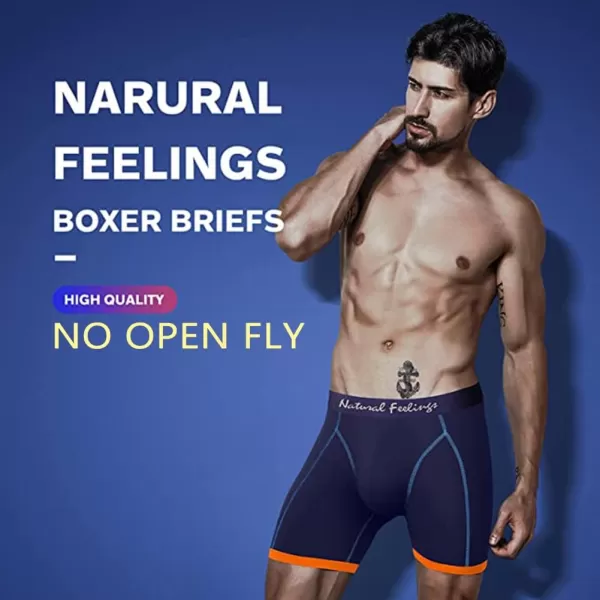 Natural Feelings Boxer Briefs Mens Underwear Men Pack Soft Cotton Open Fly UnderwearNo Open Fly1