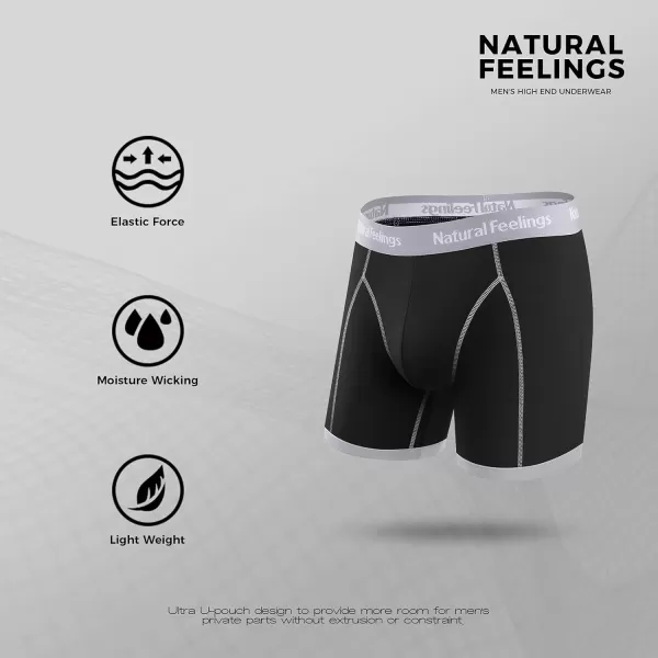 Natural Feelings Boxer Briefs Mens Underwear Men Pack Soft Cotton Open Fly UnderwearNo Open Fly5