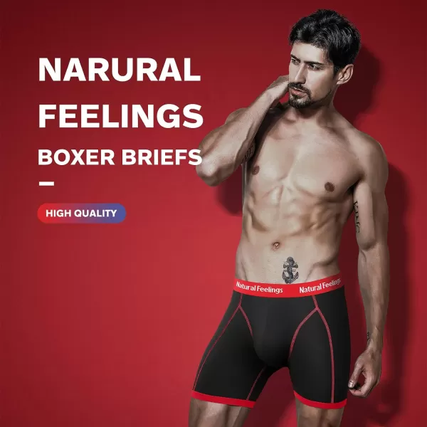 Natural Feelings Boxer Briefs Mens Underwear Men Pack Soft Cotton Open Fly UnderwearNo Open Fly5