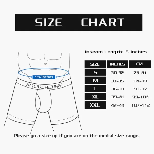 Natural Feelings Boxer Briefs Mens Underwear Men Pack of 56 Soft Cotton Open Fly UnderwearA3 6 Pack Underwear for Men