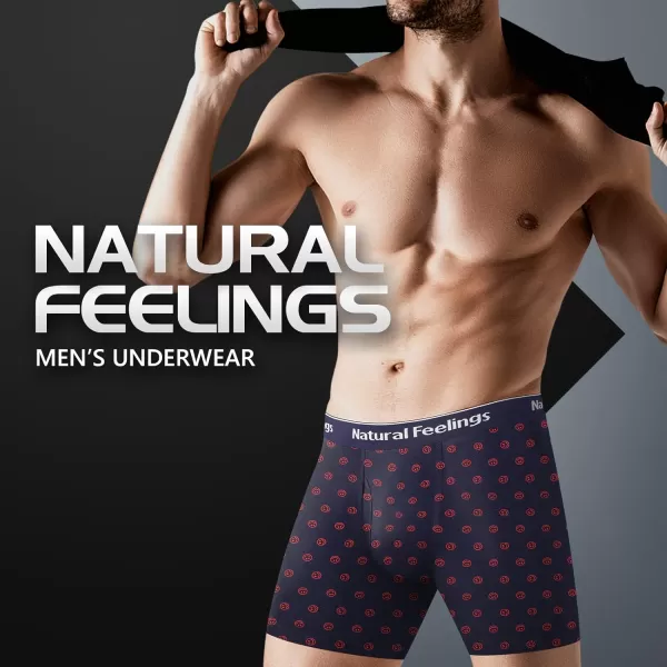 Natural Feelings Boxer Briefs Mens Underwear Men Pack of 56 Soft Cotton Open Fly UnderwearA3 6 Pack Underwear for Men