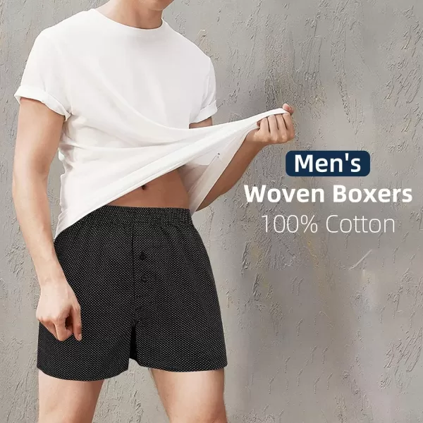 Natural Feelings Classic Boxers Shorts Cotton Woven Mens Underwear Boxers PackC Classic Mens Boxers