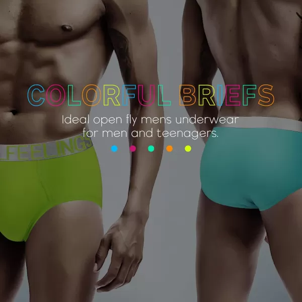 Natural Feelings Mens Briefs Underwear Mens Cotton Classics Briefs Full Rise Mens Underwear Briefs PackB 5 Pairs Mens Colorful Briefs