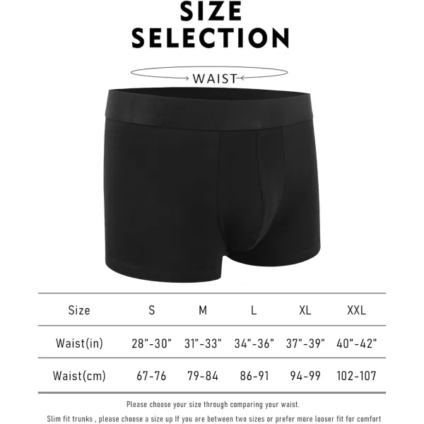 Natural Feelings Mens Underwear Boxer Briefs Pouch Trunks Underwear for Men 15 No Fly Boxer Trunks 4PackA Black Trunks  4 Pack