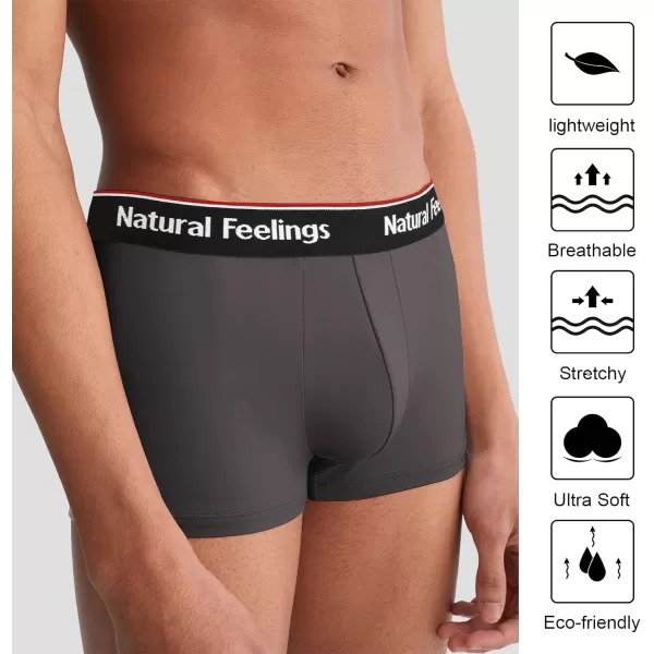 Natural Feelings Mens Underwear Boxer Briefs Pouch Trunks Underwear for Men 15 No Fly Boxer Trunks 4PackBmulticolor Trunks  6 Pack