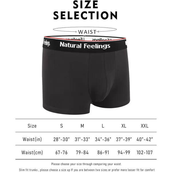 Natural Feelings Mens Underwear Boxer Briefs Pouch Trunks Underwear for Men 15 No Fly Boxer Trunks 4PackBmulticolor Trunks  6 Pack