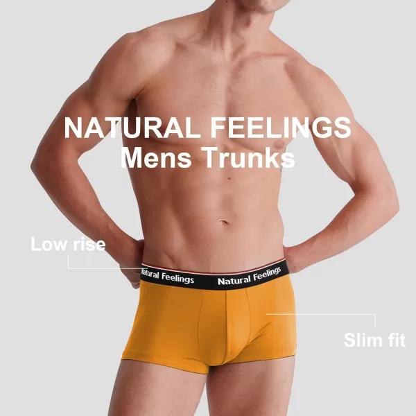 Natural Feelings Mens Underwear Boxer Briefs Pouch Trunks Underwear for Men 15 No Fly Boxer Trunks 4PackBmulticolor Trunks  6 Pack