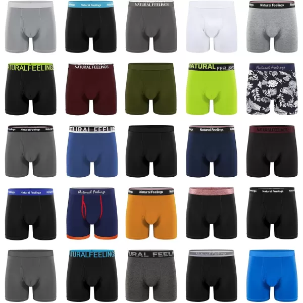 Natural Feelings Mens Underwear Coolzone Boxer Briefs for Men Pack Stretch Performance Quick Dry Sports UnderwearZ Random Mens Boxer Briefs 5 Pairs