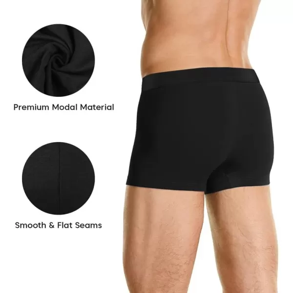 Natural Feelings Mens Underwear Trunks Mens Modal Boxer Briefs for Men Pack of 4A 2 Black  2 Gray