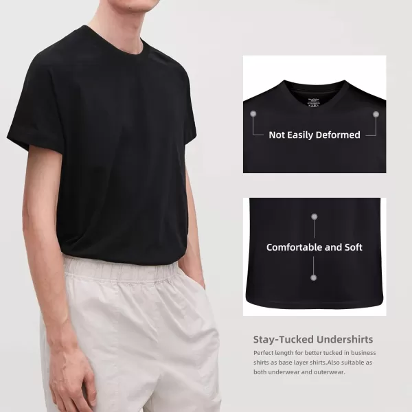 Natural Feelings TShirts Mens Undershirts Cotton Mens Shirts Casual Tshirts Shirts for Men Pack Crew amp V NeckVNeck TShirts E 5 Pack Blackvneck