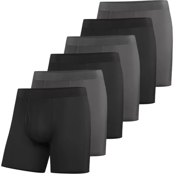 Natural Feelings Athletic Mens Underwear Boxer Briefs for Men pack 24 Pack S M L XL XXLD 6pack BlackGrey