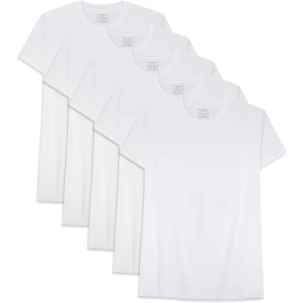 Natural Feelings TShirts Mens Undershirts Cotton Mens Shirts Casual Tshirts Shirts for Men Pack Crew amp V NeckCrew TShirts Awhite Crew Neck 5 Pack