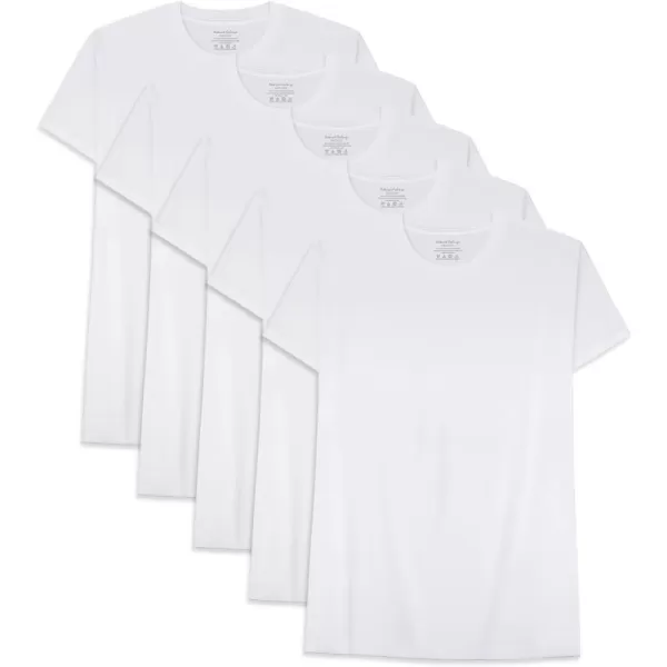 Natural Feelings TShirts Mens Undershirts Cotton Mens Shirts Casual Tshirts Shirts for Men Pack Crew ampamp V NeckAwhite Crew Neck 5 Pack