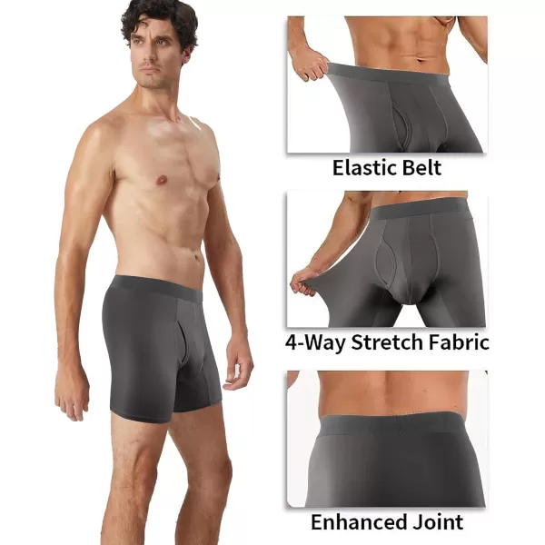 Natural Feelings Athletic Mens Underwear Boxer Briefs for Men pack 24 Pack S M L XL XXLD 6pack  BlackGrey