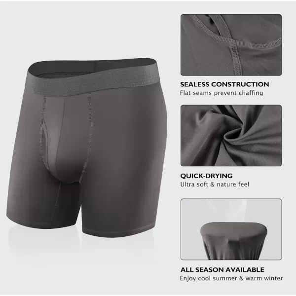 Natural Feelings Athletic Mens Underwear Boxer Briefs for Men pack 24 Pack S M L XL XXLD 6pack  BlackGrey