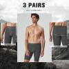 imageNatural Feelings Mens Underwear Modal Boxer Briefs 9 Inch Long Leg Boxer Briefs for Men PackC Grey Boxer Briefs3pack