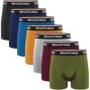 imageNatural Feelings Boxer Briefs Mens Underwear Men Pack Soft Cotton Open Fly UnderwearA1 BlackYellowBlueNavyGreyRedGreen
